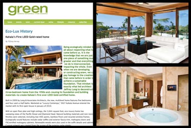 Kahala’s First LEED Gold-rated home.