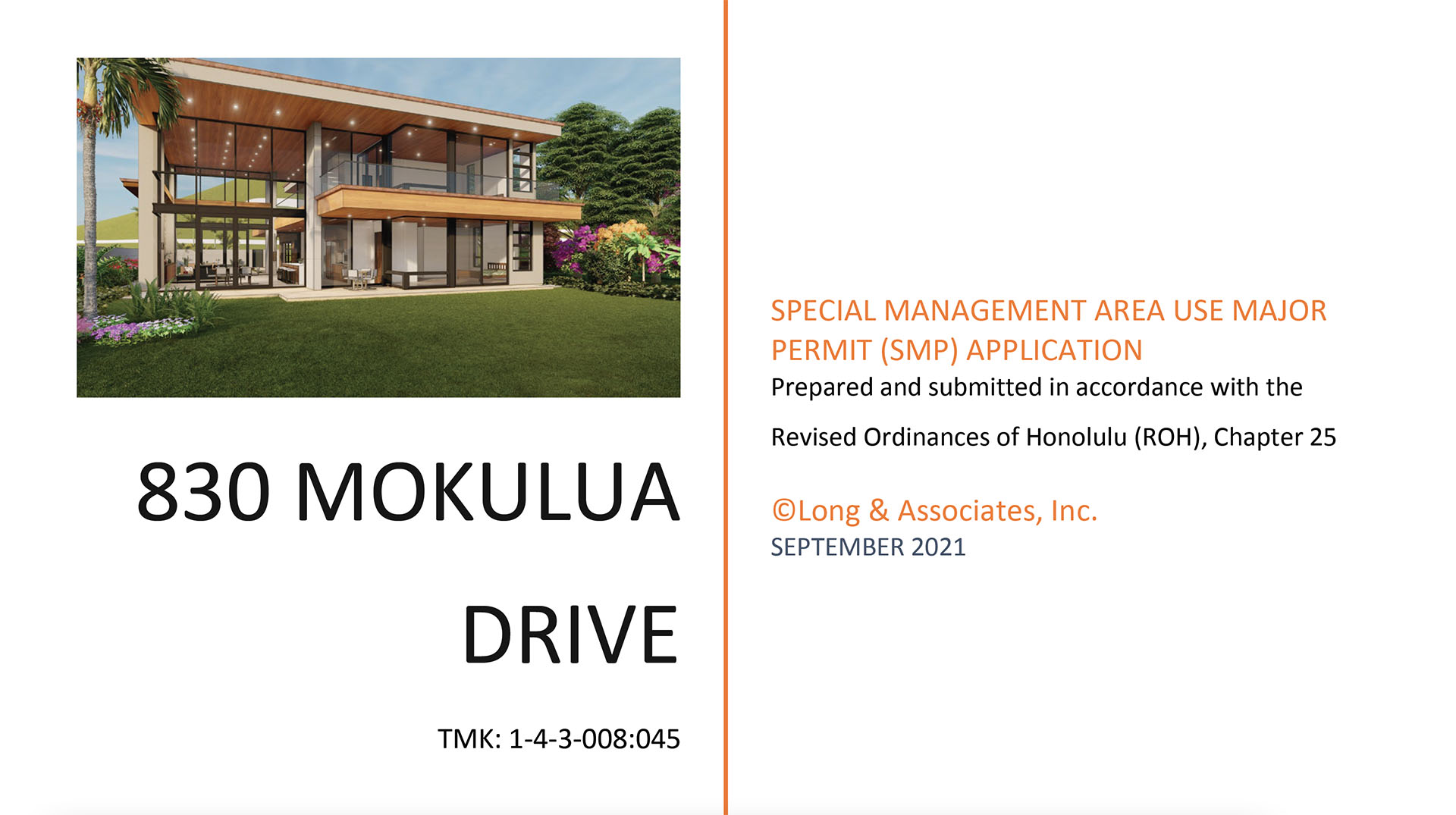 830 Mokulua Drive SMA Application Hawaii Architects Jeff Long Oahu Hawaii Honolulu Luxury Home builder 